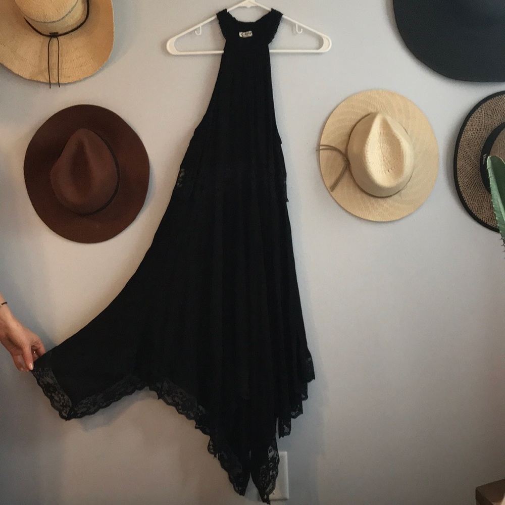 free people black slip dress